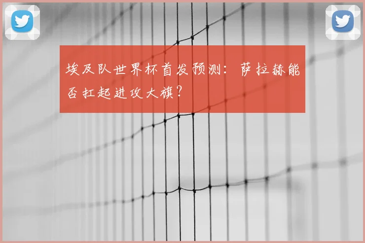 埃及队世界杯首发预测：萨拉赫能否扛起进攻大旗？